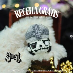 Receita de amigurumi gratuita  - Papa Emeritus II - Banda Ghost