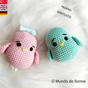 Receita de amigurumi gratuita  - Passarinhos
