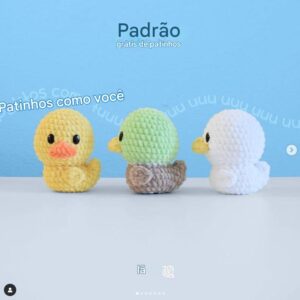 Receita de amigurumi gratuita - Patinhos