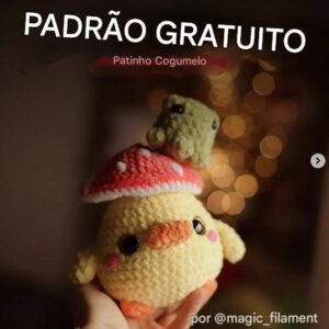 Receita de amigurumi gratuita - Pato cogumelo