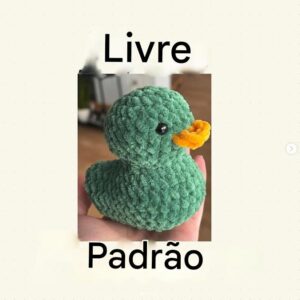 Receita de amigurumi gratuita - Pato verde