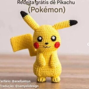 Receita de amigurumi gratuita - Pikachu