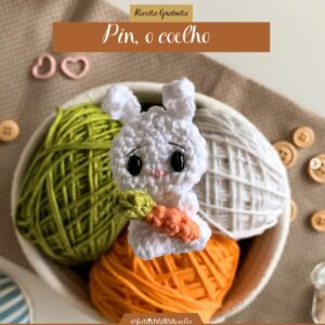 Receita de amigurumi gratuita - Pin, o coelho