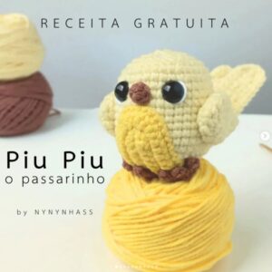 Receita de amigurumi gratuita - Piu Piu o Passarinho