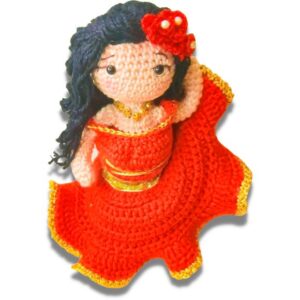 Receita de amigurumi em PDF - Pomba Gira