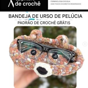 Receita de amigurumi gratuita - Porta óculos ursinho