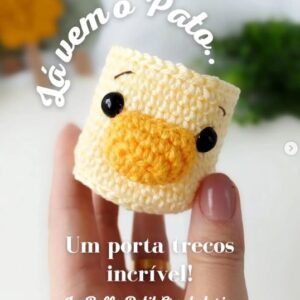 Receita de amigurumi gratuita - Porta treco de Patinho