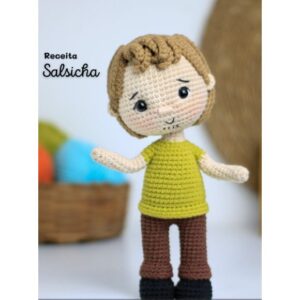 Receita de amigurumi em PDF - Salsicha