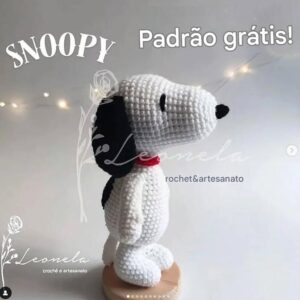 Receita de amigurumi gratuita - Snoopy