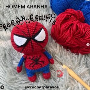 Receita de amigurumi gratuita - Spiderman - Homem Aranha