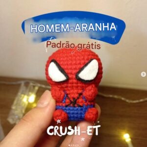 Receita de amigurumi gratuita - Spider Man - Homem Aranha
