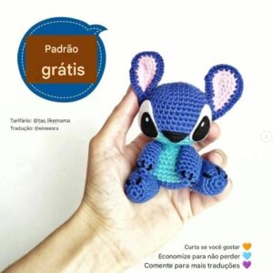 Receita de amigurumi gratuita - Stitch