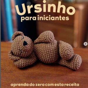 Receita de amigurumi gratuita - Ursinho para iniciantes