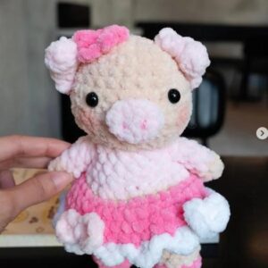 Receita de amigurumi gratuita - Vaquinha Rosa