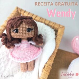 Receita de amigurumi gratuita - Boneca Wendy