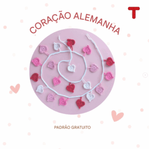 Receita de amigurumi gratuita - Guirlanda de Coração