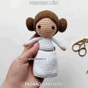 Receita de amigurumi gratuito - Princesa Leia