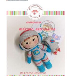 Receita de amigurumi em PDF -  Astronauta com Mochila