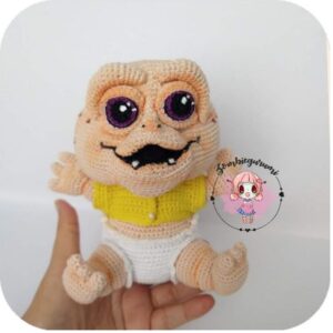 Receita de amigurumi em PDF - Baby o Dinossauro
