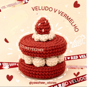 Receita de amigurumi gratuito - Bolo Red Revelt