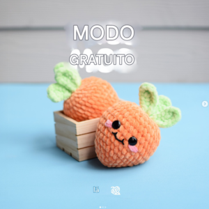 Receita de amigurumi gratuita - Cenoura Fofa