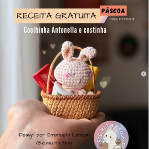 Receita de amigurumi gratuita - Coelha Antonella