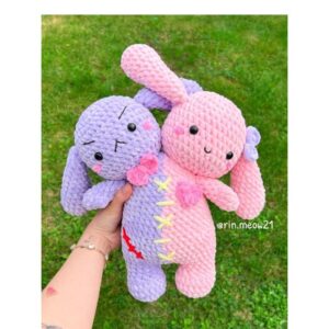 Receita de amigurumi em PDF - Coelho de duas Cabeças