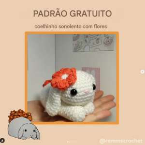 Receita de amigurumi gratuita - Coelho dorminhoco