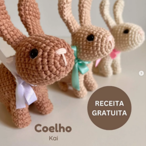 Receita de amigurumi gratuita - Coelho Kai