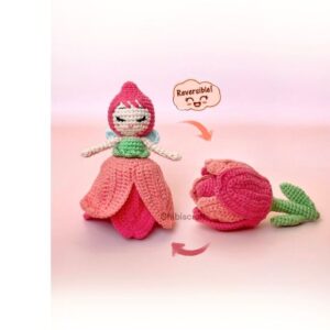 Receita de amigurumi gratuita - Fada Tulipa Reversivel