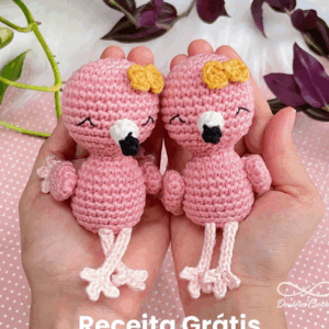 Receita de amigurumi gratuito - Flamingos