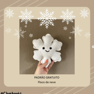 Receita de amigurumi gratuita - Flocos de neve