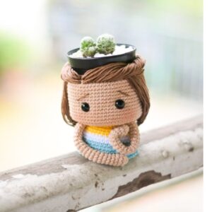 Receita de amigurumi em PDF - Porta Vaso Florentina