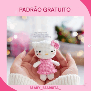 Receita de amigurumi gratuita - Hello Kitty