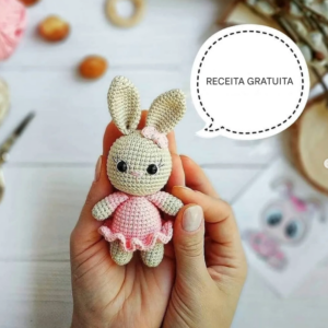 Receita de amigurumi gratuita - Mini Coelha