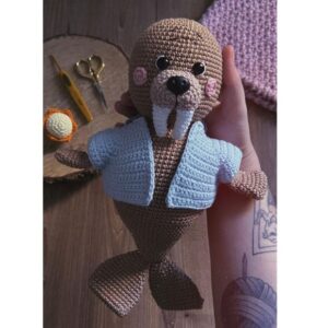 Receita de amigurumi em PDF - Morsa