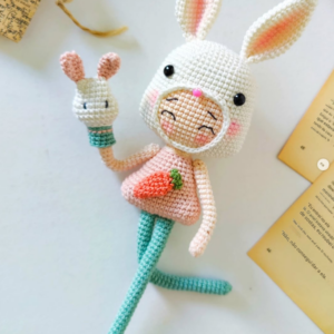 Receita de amigurumi gratuita - Peachy bunny