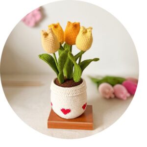 Receita de amigurumi em PDF - Tulipas