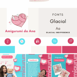 Identidade visual + Template instagram com capa de destaques