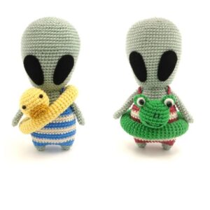 Receita de amigurumi em PDF - Alien Nadador