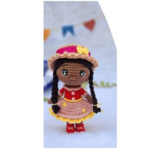 Receita de amigurumi em PDF - Boneca Julia