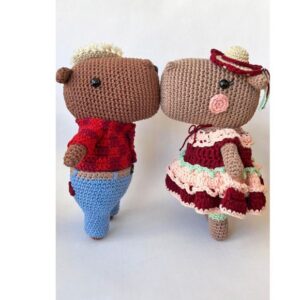 Receita de amigurumi em PDF - Capivaras Juninas