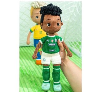Receita de amigurumi em PDF - Jogador do Palmeiras