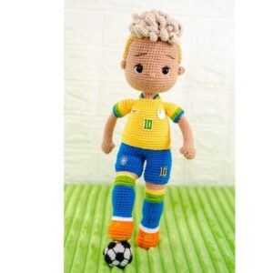 Receita de amigurumi em PDF - Neymar Jr