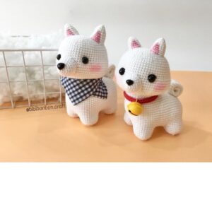 Receita de amigurumi em PDF - Cachorro Samoieda