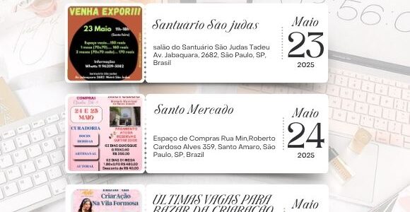 Agenda de eventos atualizada