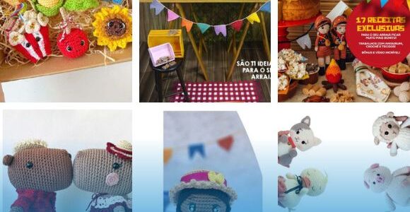 Receitas de amigurumis para Festa Junina