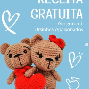 Receita de amigurumi gratuita - Ursos apaixonados