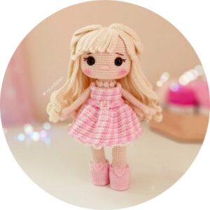 Receita de amigurumi em PDF - Barbie