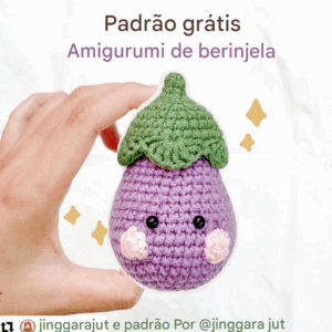 Receita de amigurumi  Gratuita  - Beringela